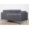 Sofá dobre moderno de tecido de estilo minimalista